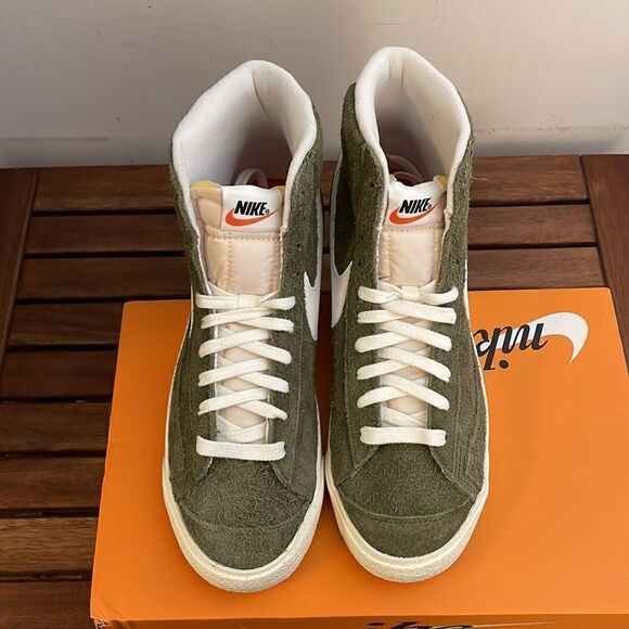 Nike Blazer Mid’ 77 Vintage Suede Medium Olive Women Size 10.5(DV7006-201) - Picture 5 of 12
